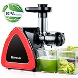 Extracteur de Jus, Homever Sans BPA Extracteur de Jus de Fruits et Légumes avec Moteur Silencieux et Fonction Inverse, et Livré avec un Pichet à Jus et un Pinceau, une oxydation minimale